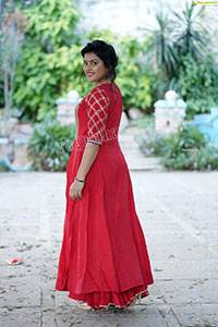 Richa Kalra in Red Dress