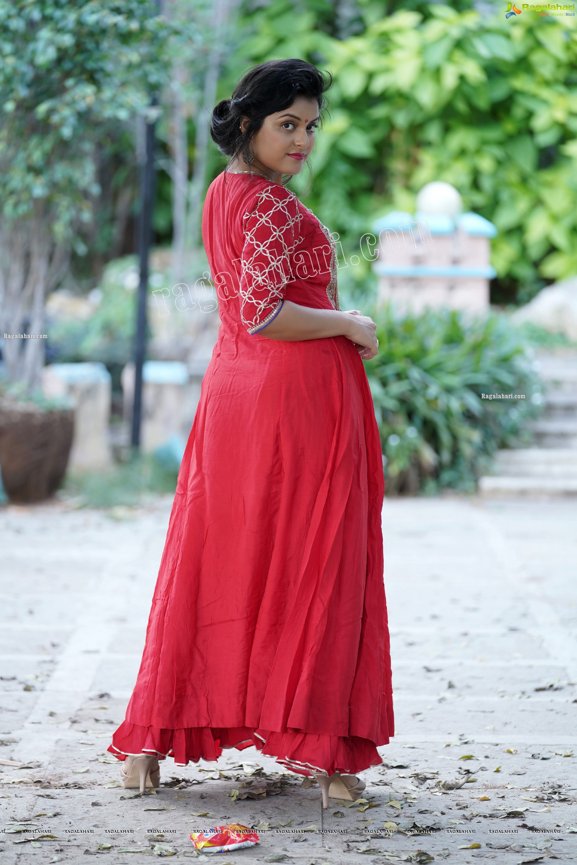 Richa Kalra in Designer Red Dress, Exclusive Photoshoot