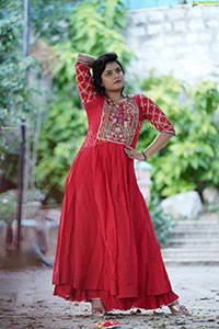 Richa Kalra in Red Dress