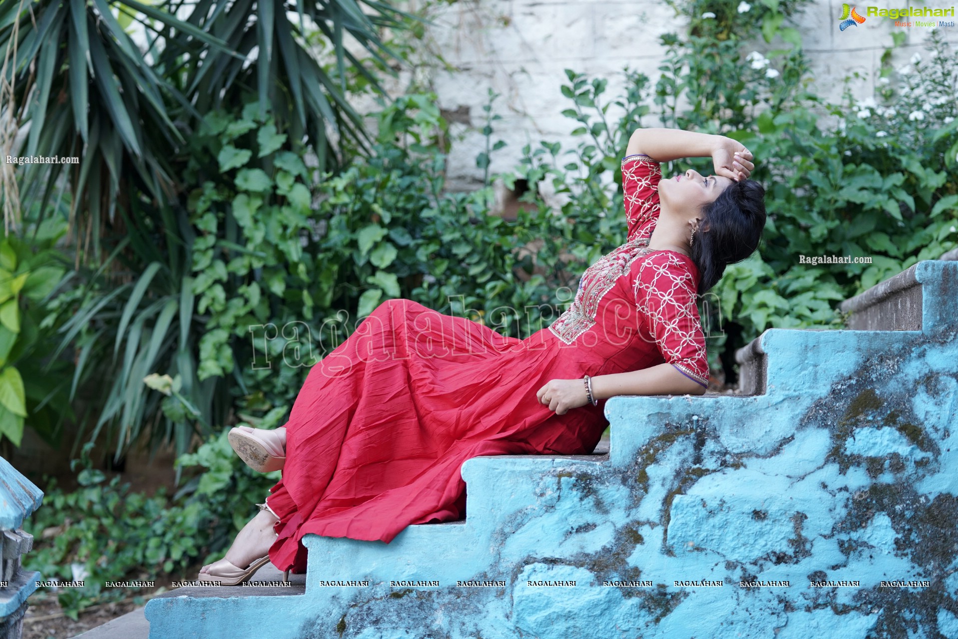 Richa Kalra in Designer Red Dress, Exclusive Photoshoot