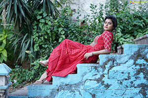 Richa Kalra in Red Dress
