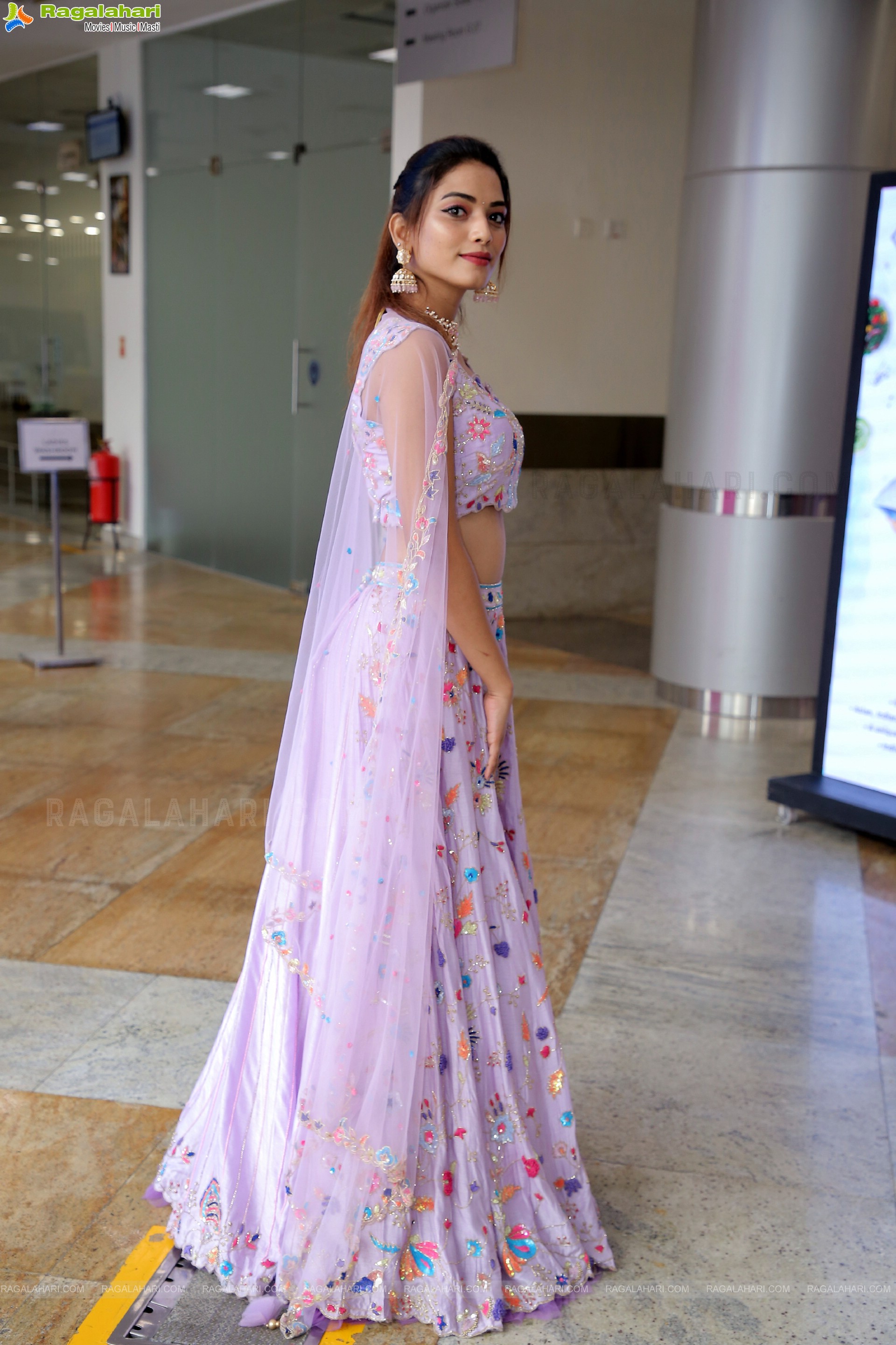 Harshini Balla In Pink Designer Lehenga, HD Photo Gallery