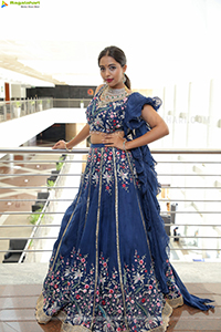 Rittika Chakraborty In Blue Lehenga