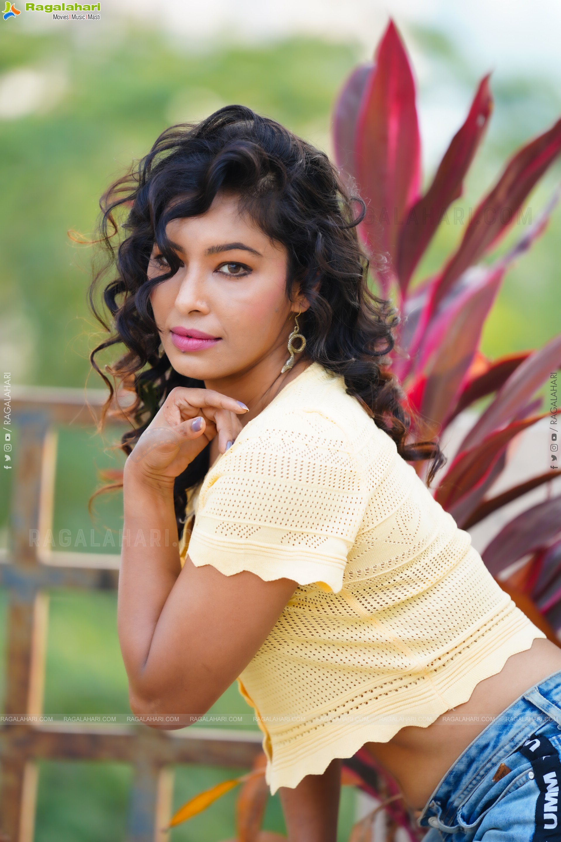 Ankita Bhattacharya in Yellow Crop Top and Jeans Pant, Exclusive Photoshoot