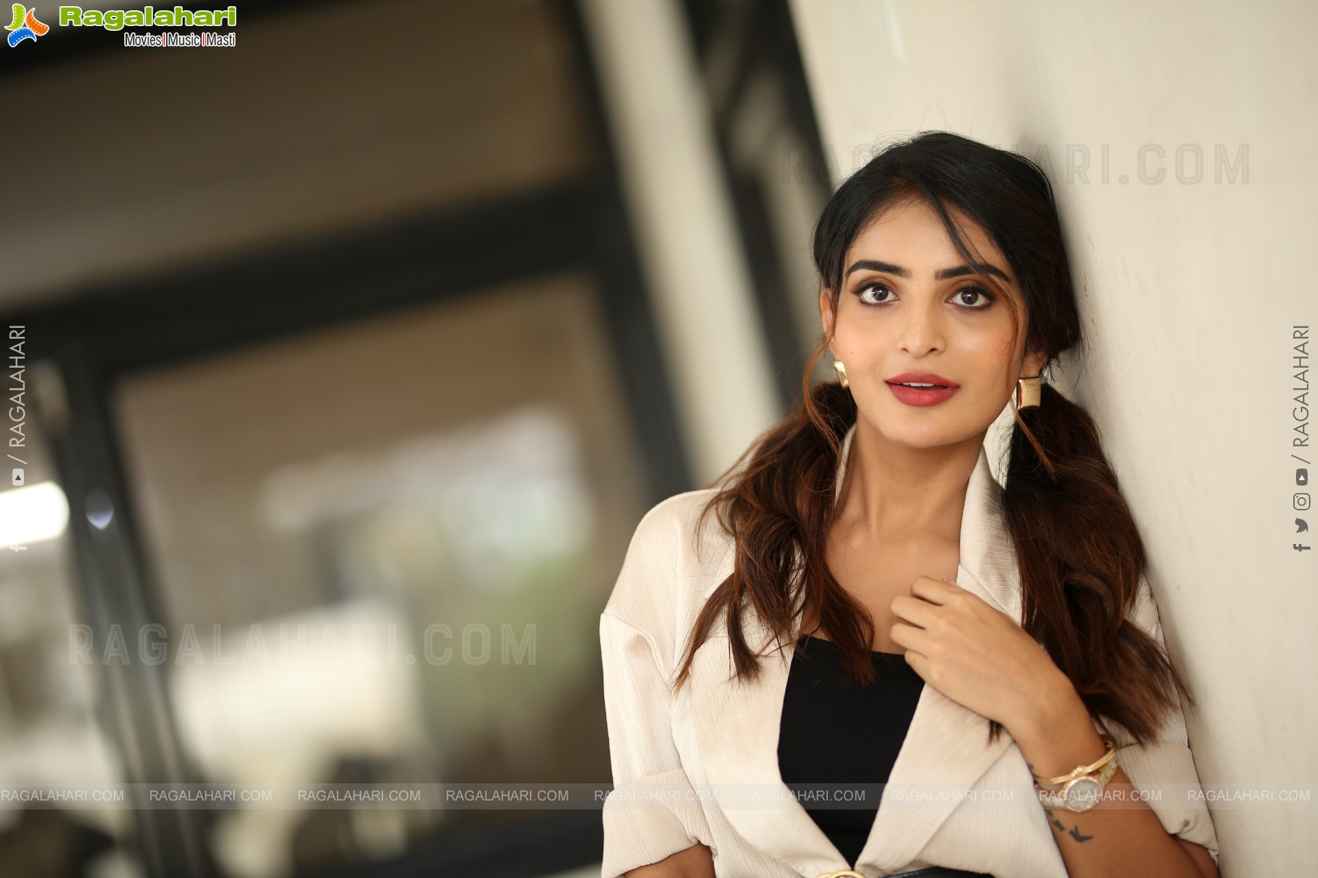 Ananya Nagalla at Sreekakulam Sherlock Holmes Success Meet, HD Gallery