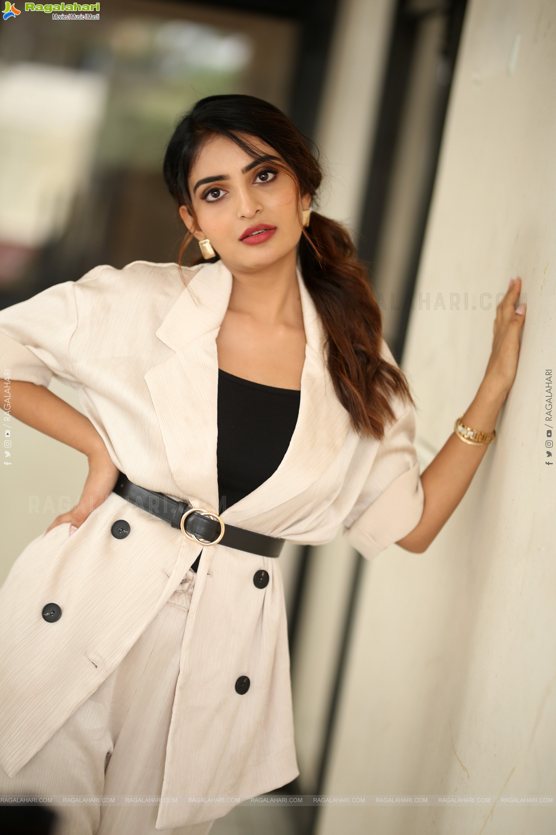 Ananya Nagalla at Sreekakulam Sherlock Holmes Success Meet, HD Gallery