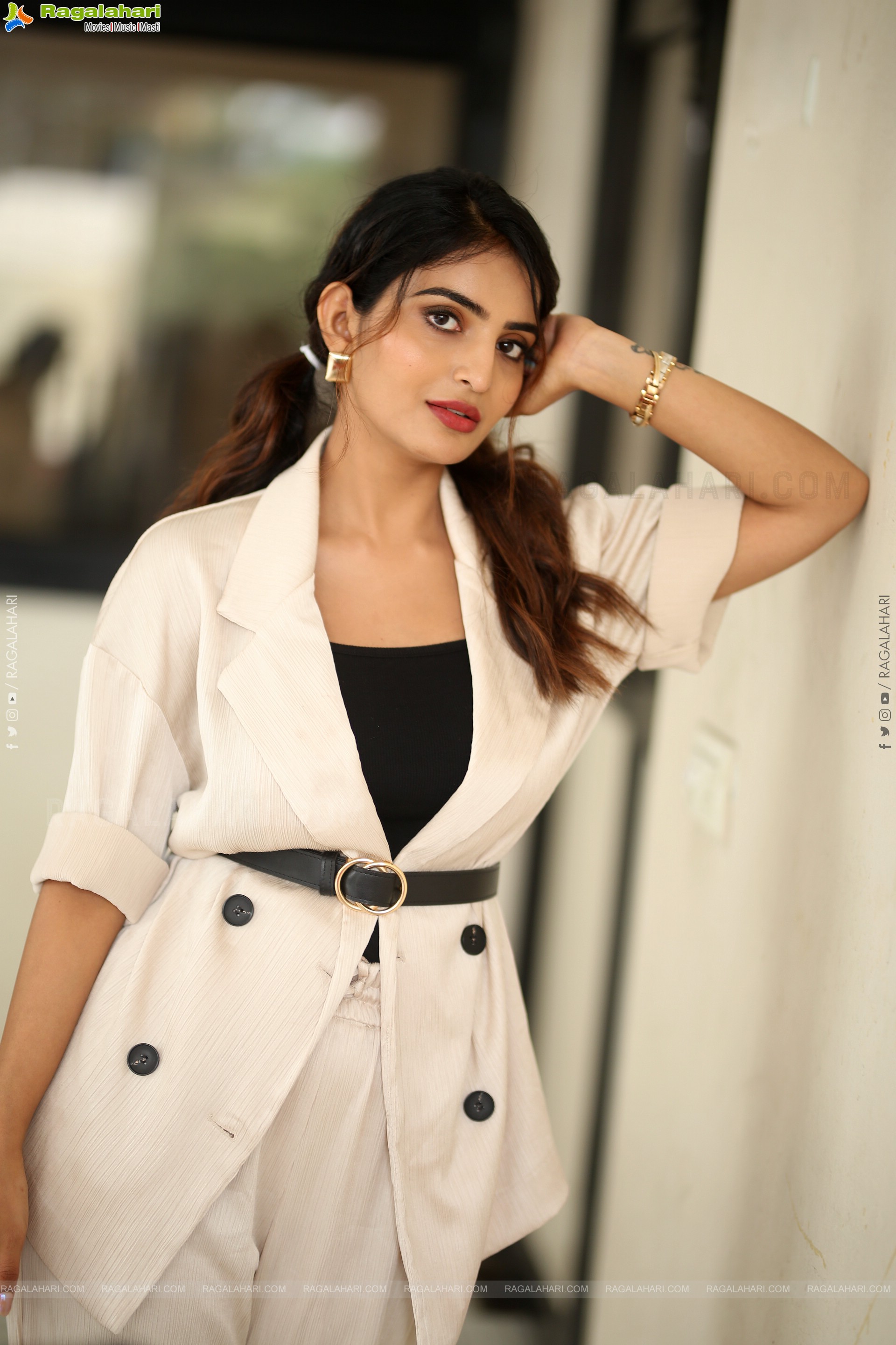 Ananya Nagalla at Sreekakulam Sherlock Holmes Success Meet, HD Gallery