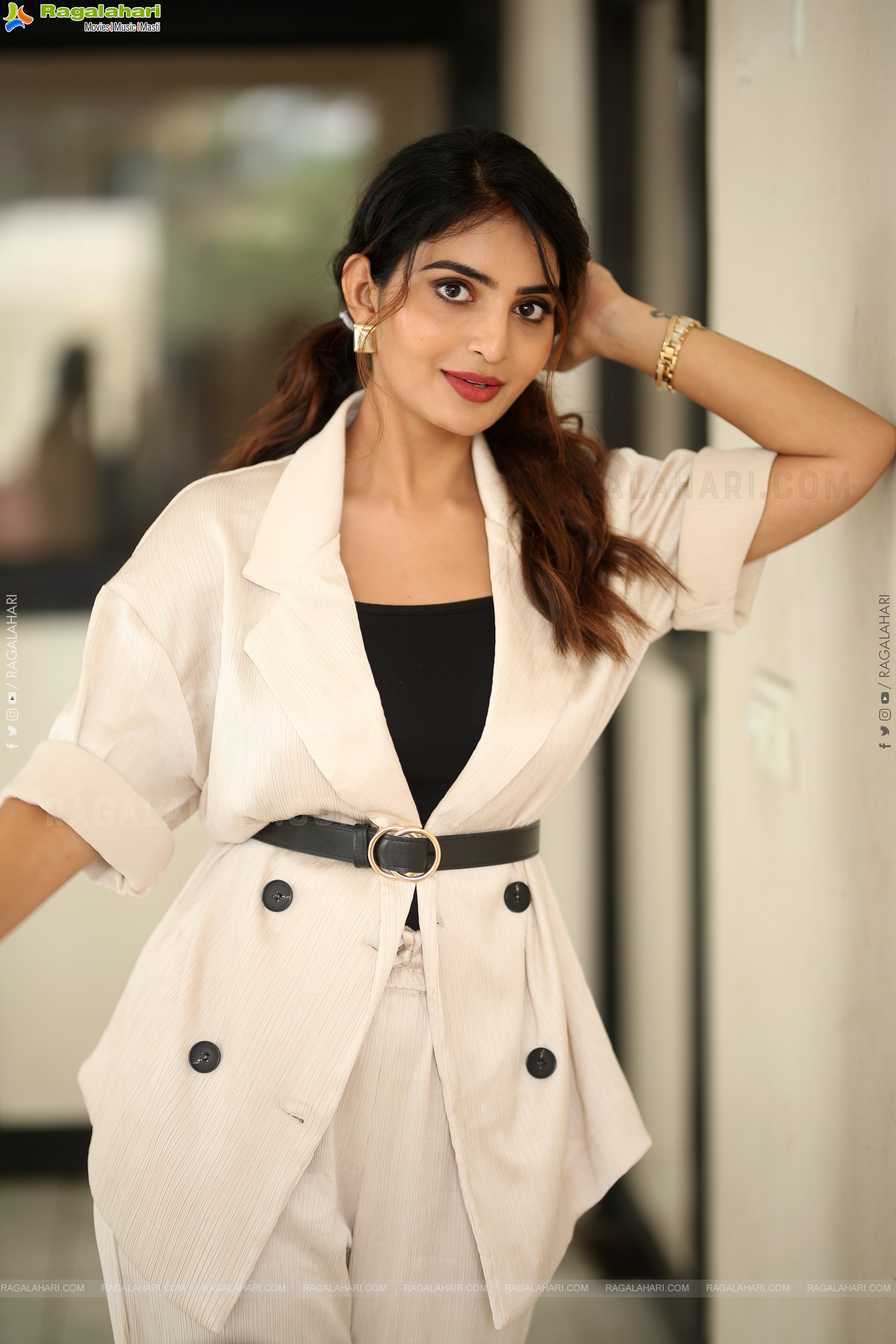 Ananya Nagalla at Sreekakulam Sherlock Holmes Success Meet, HD Gallery