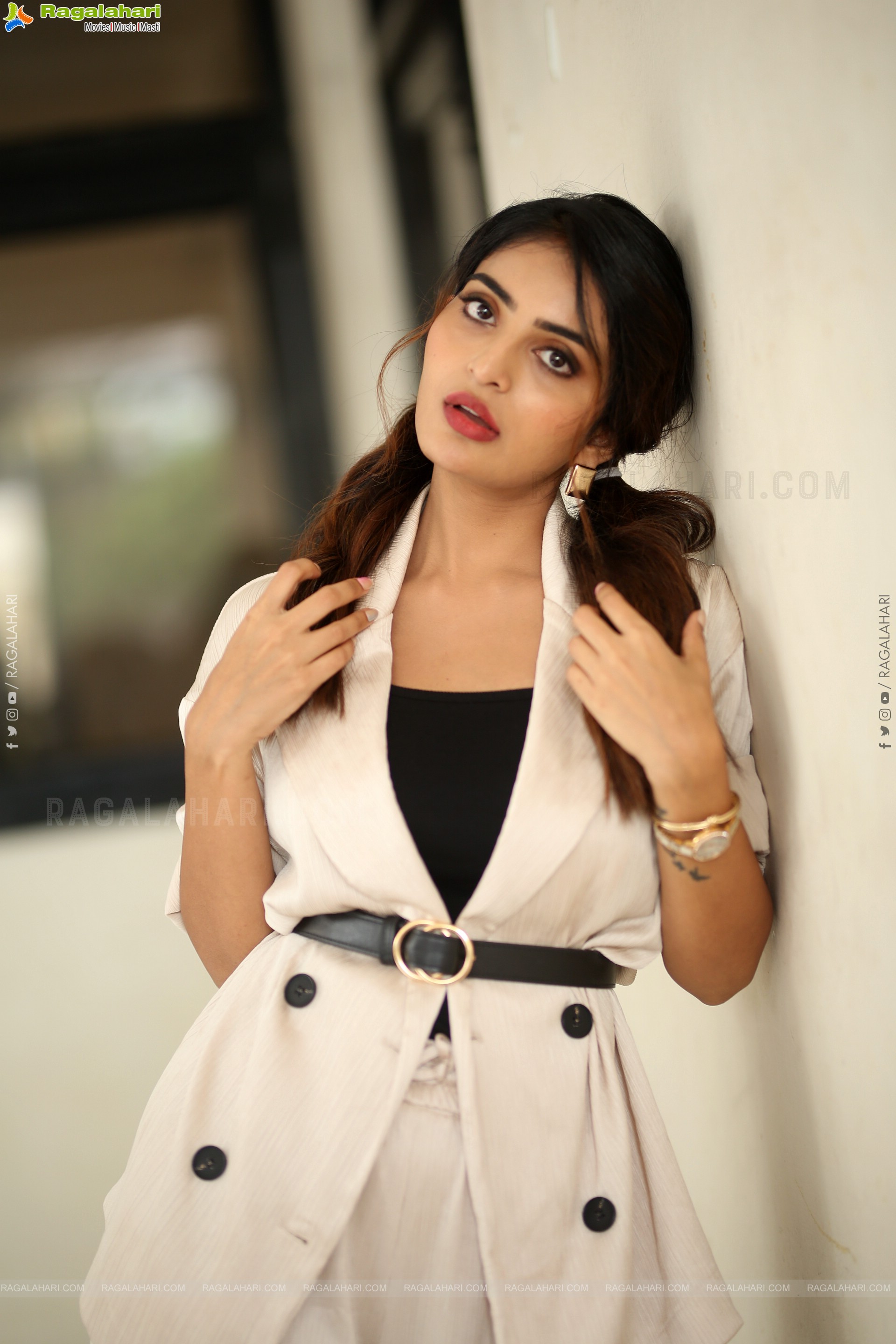 Ananya Nagalla at Sreekakulam Sherlock Holmes Success Meet, HD Gallery