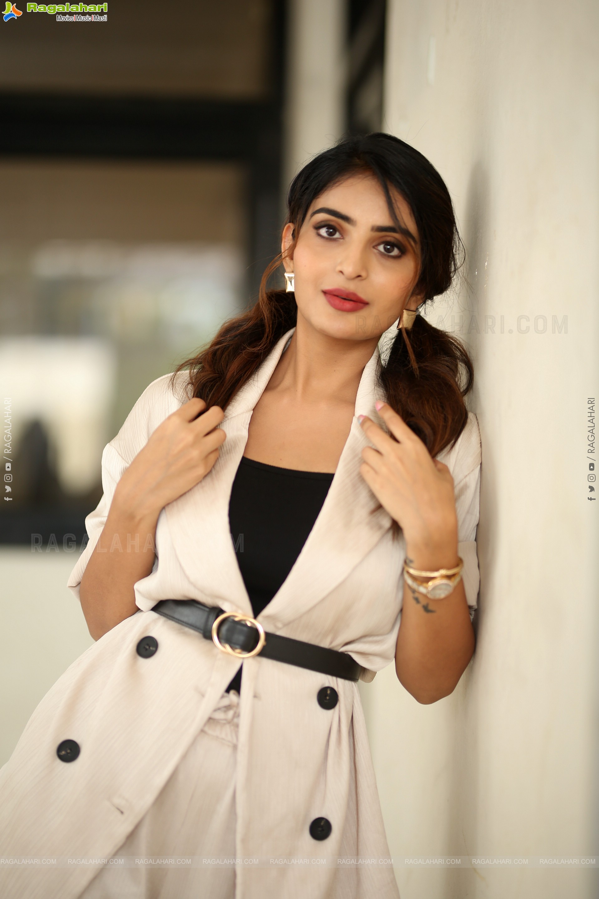 Ananya Nagalla at Sreekakulam Sherlock Holmes Success Meet, HD Gallery