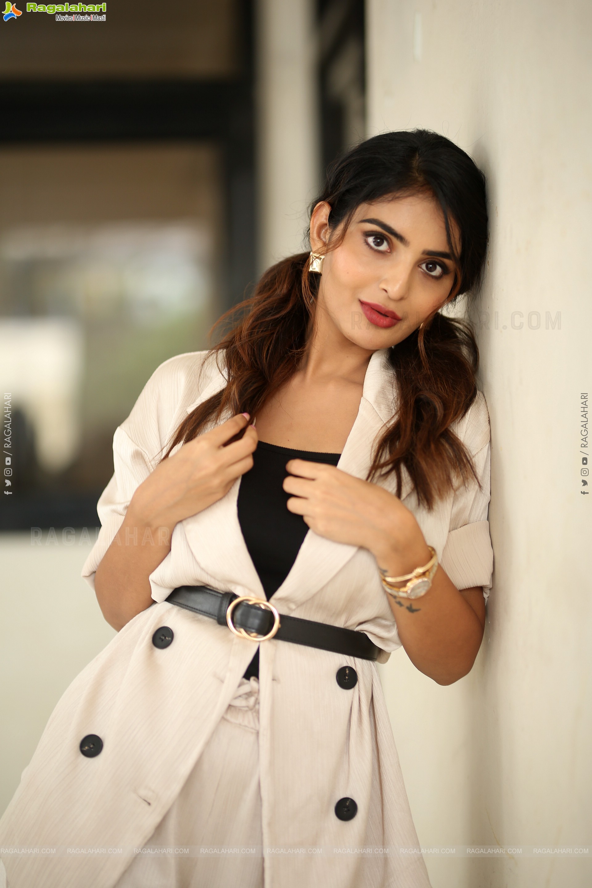 Ananya Nagalla at Sreekakulam Sherlock Holmes Success Meet, HD Gallery