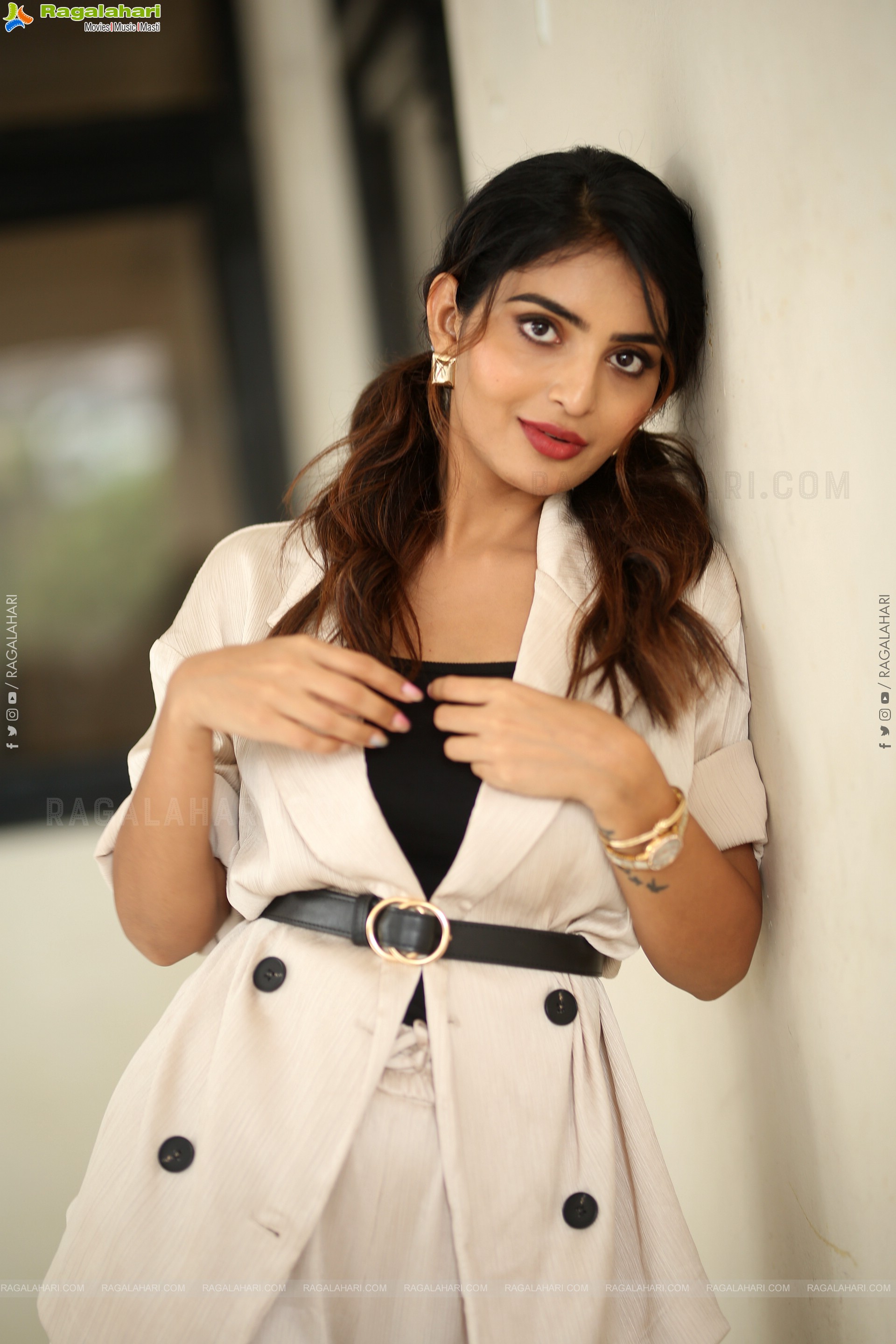 Ananya Nagalla at Sreekakulam Sherlock Holmes Success Meet, HD Gallery