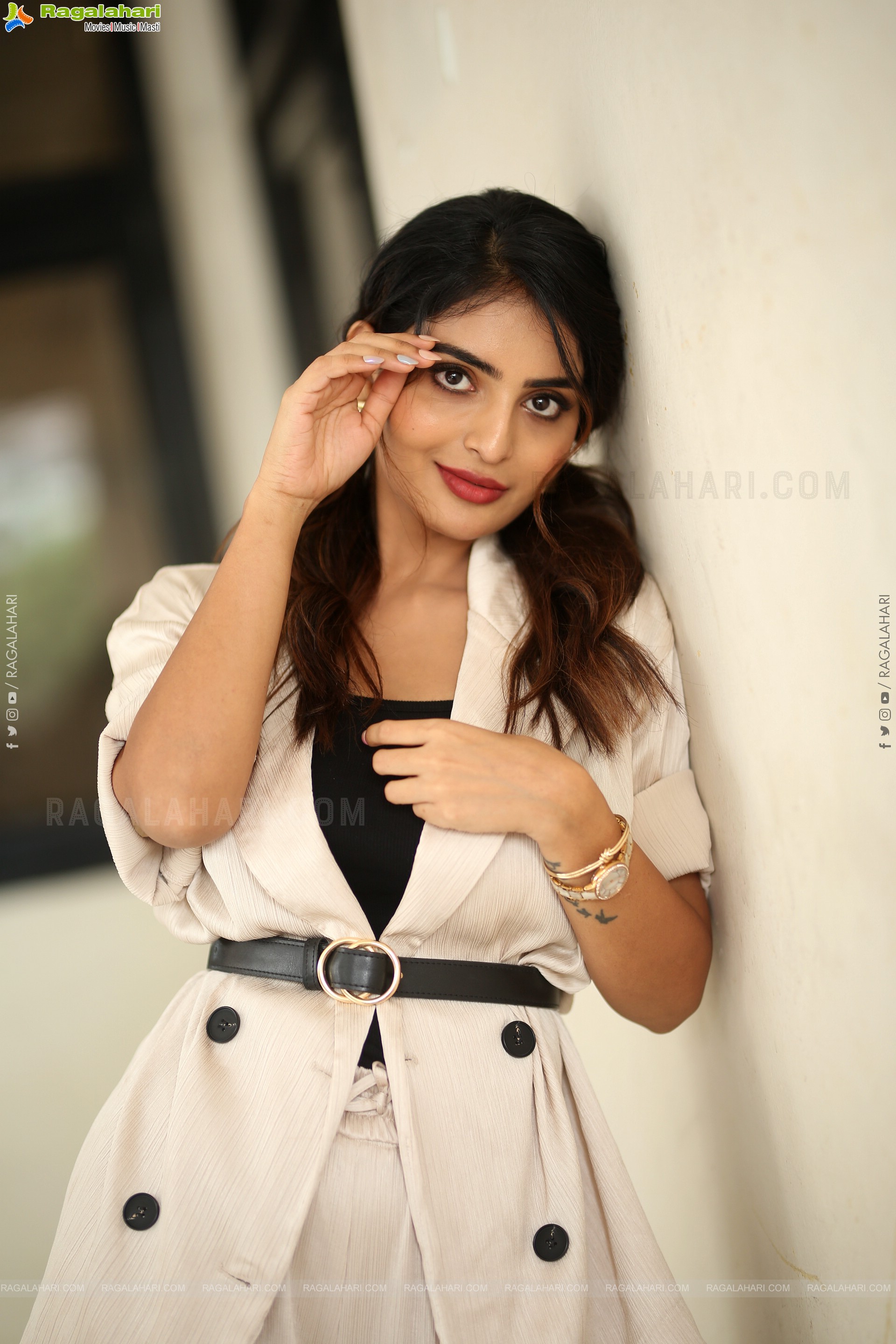 Ananya Nagalla at Sreekakulam Sherlock Holmes Success Meet, HD Gallery