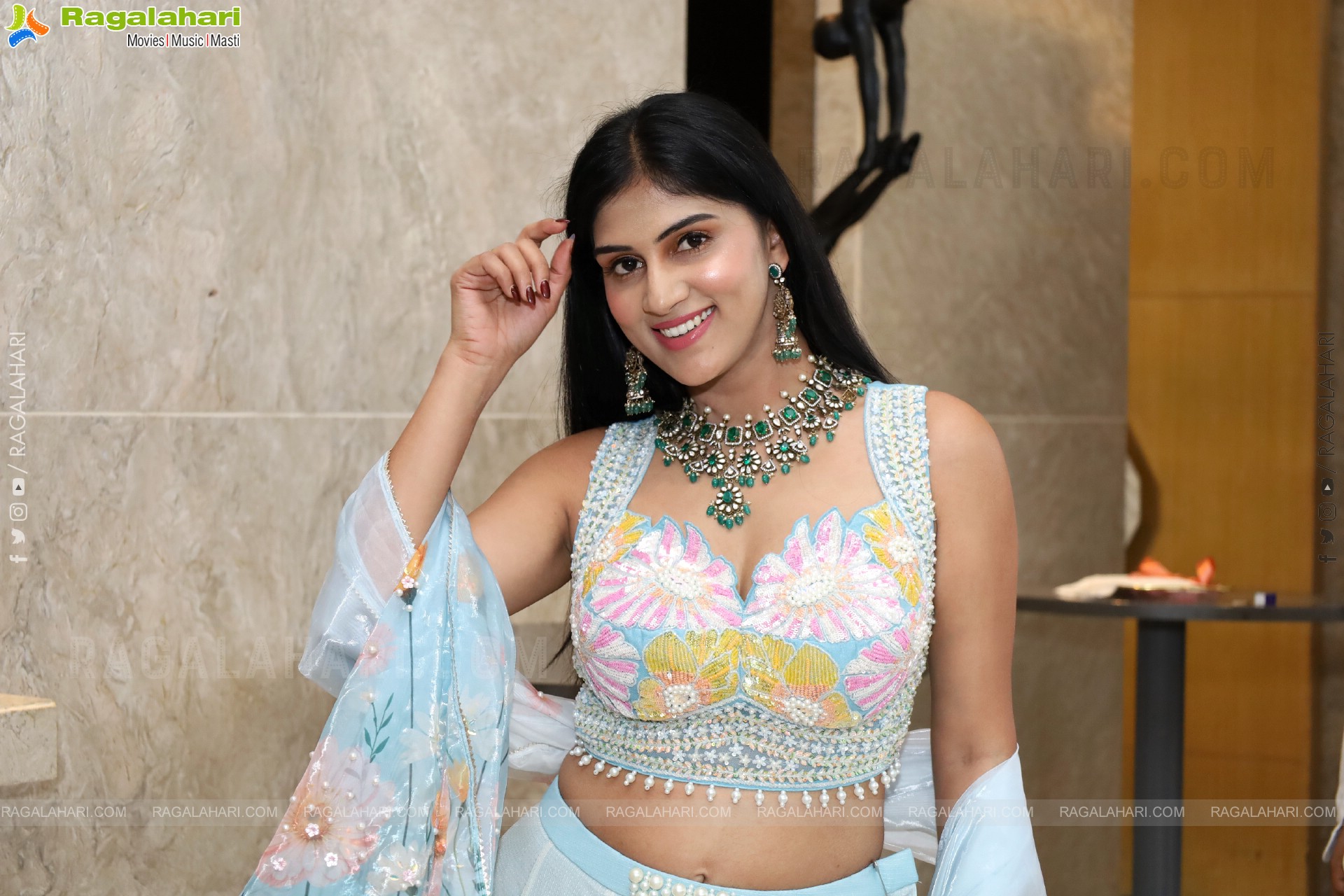 Aparna Reddy in Elegant Silk Lehenga Choli, HD Gallery