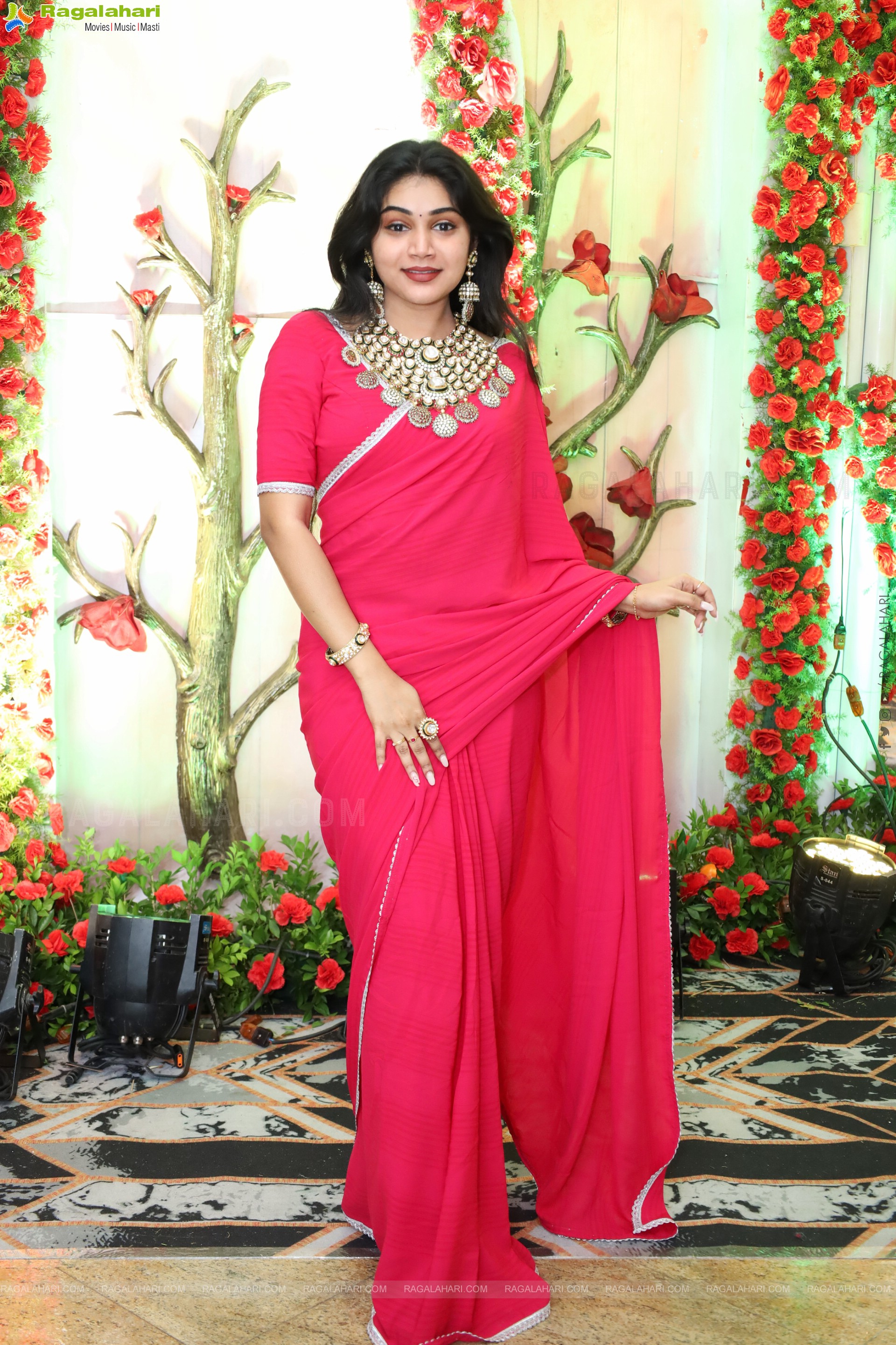 Bramarambika stills in Red Saree, HD Gallery