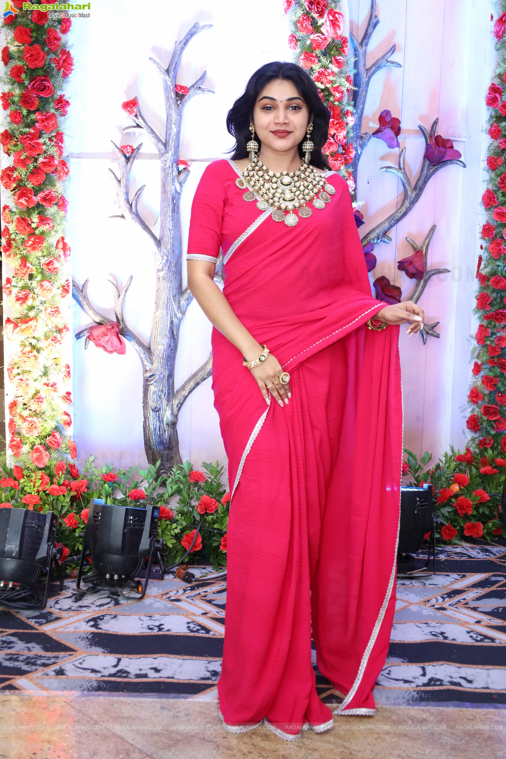 Bramarambika stills in Red Saree, HD Gallery