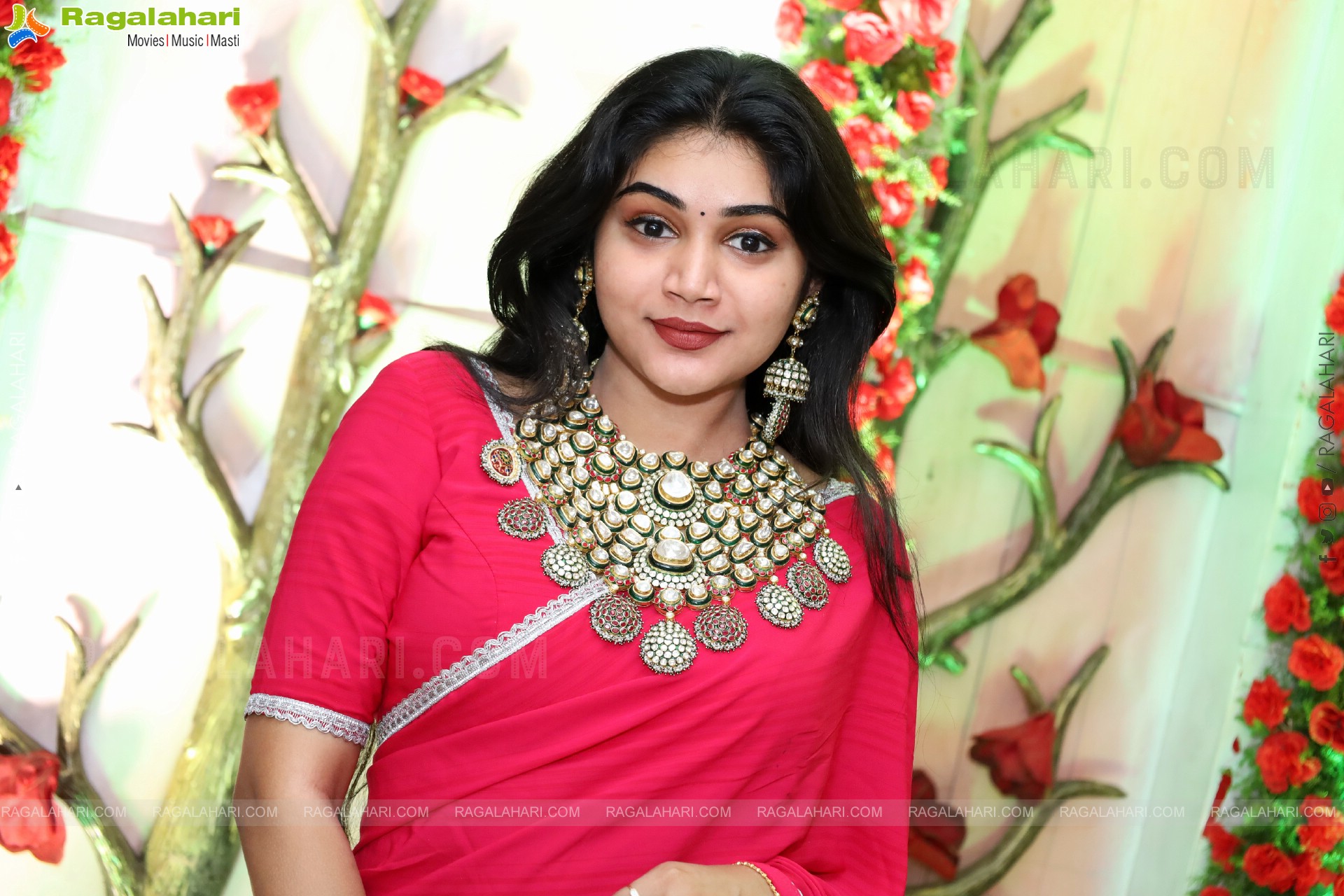 Bramarambika stills in Red Saree, HD Gallery