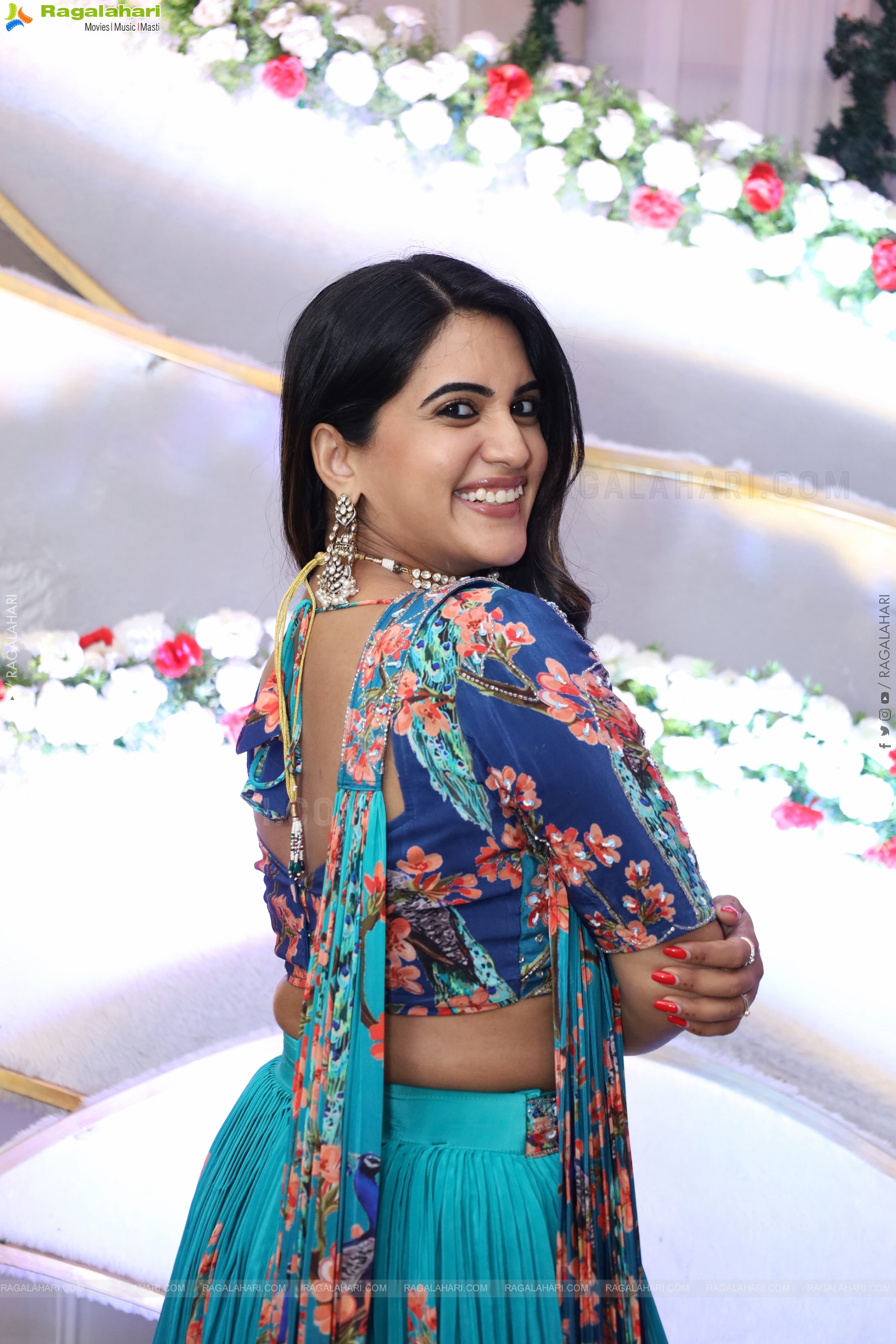 Sravanthi Chokarapu in Elegant Silk Lehenga Choli, HD Gallery