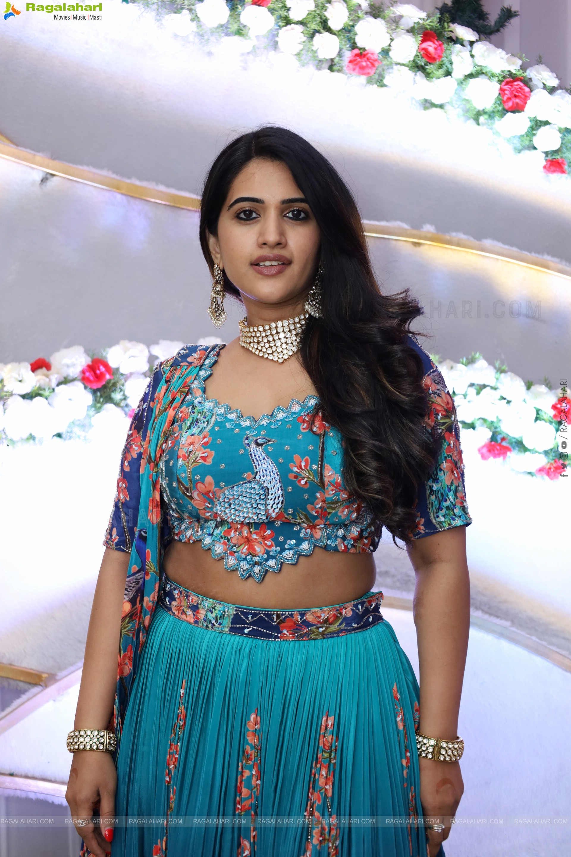 Sravanthi Chokarapu in Elegant Silk Lehenga Choli, HD Gallery