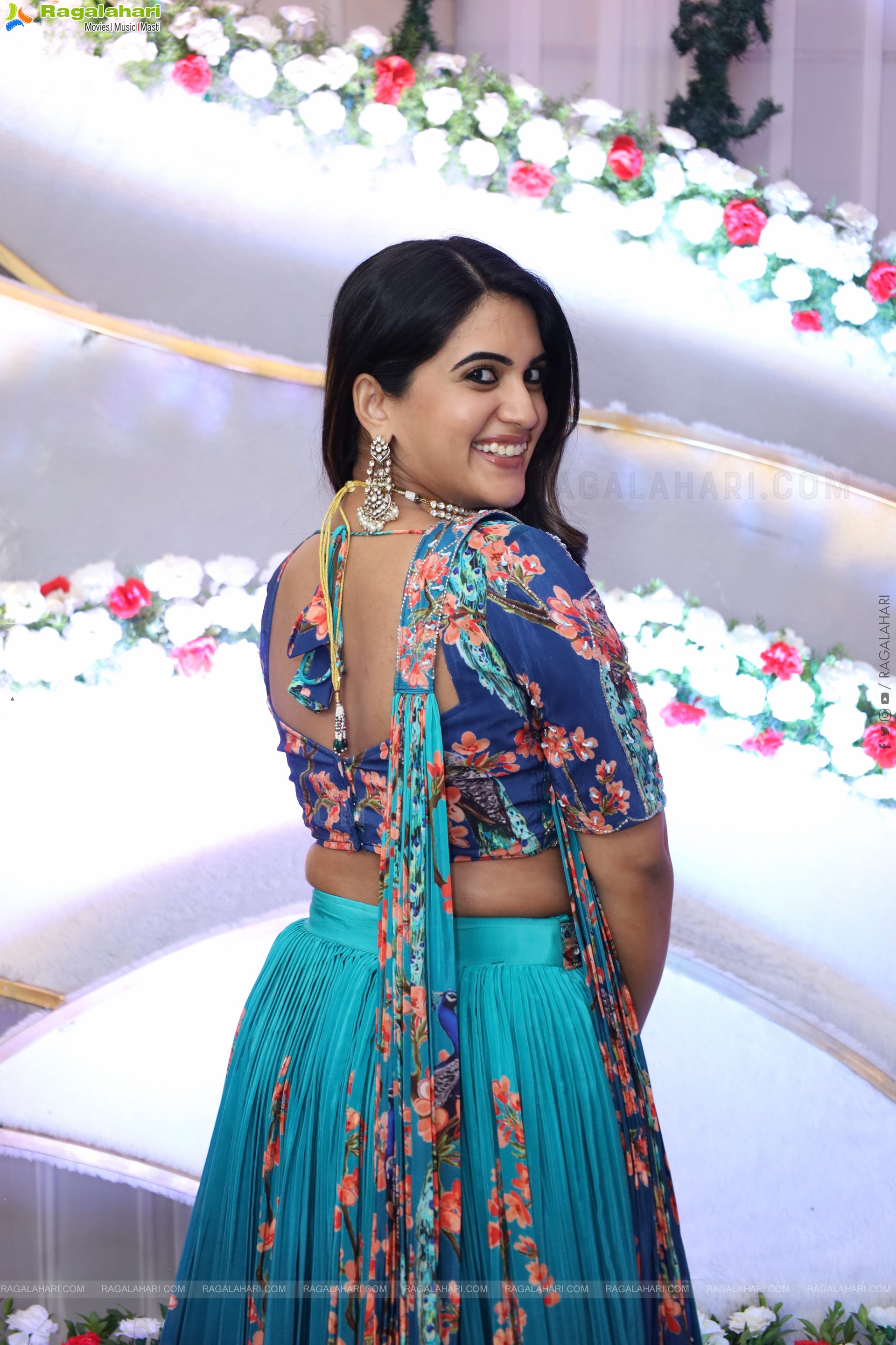 Sravanthi Chokarapu in Elegant Silk Lehenga Choli, HD Gallery