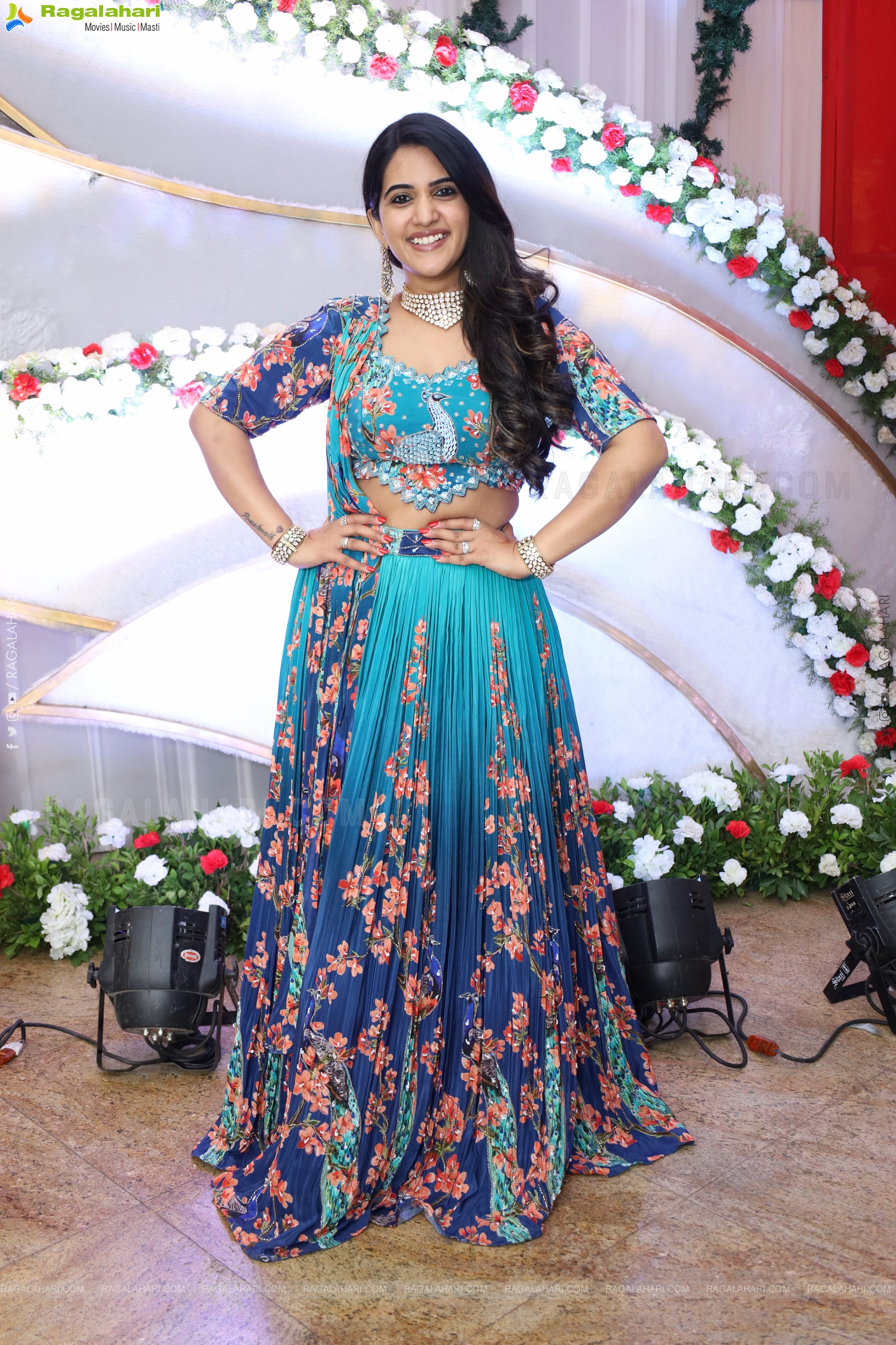 Sravanthi Chokarapu in Elegant Silk Lehenga Choli, HD Gallery