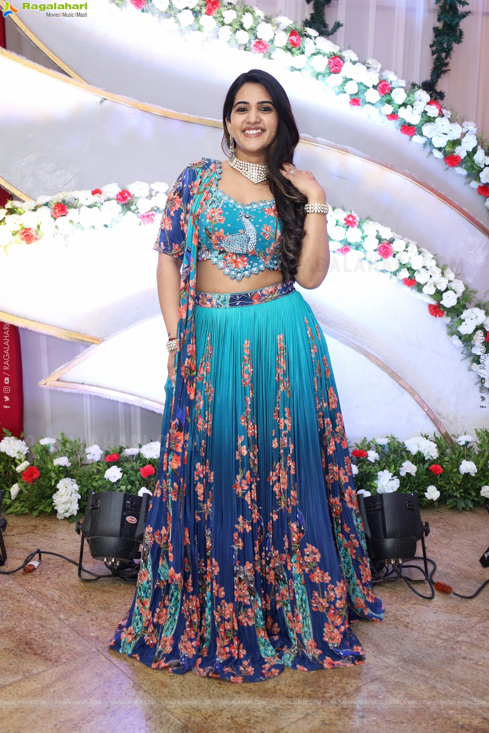 Sravanthi Chokarapu in Elegant Silk Lehenga Choli, HD Gallery