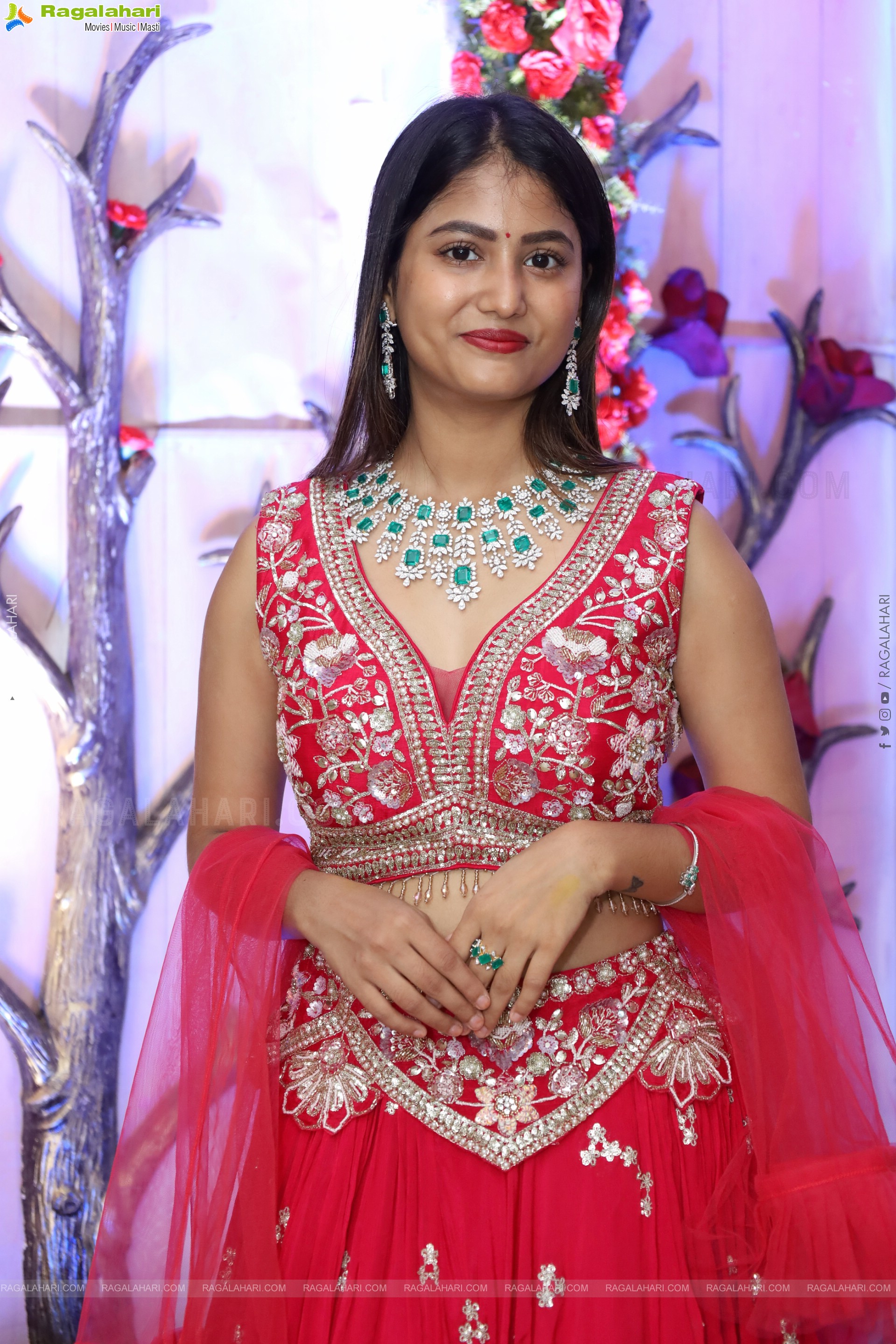 Srivani Naidu stills in Designer Lehenga Choli, HD Gallery