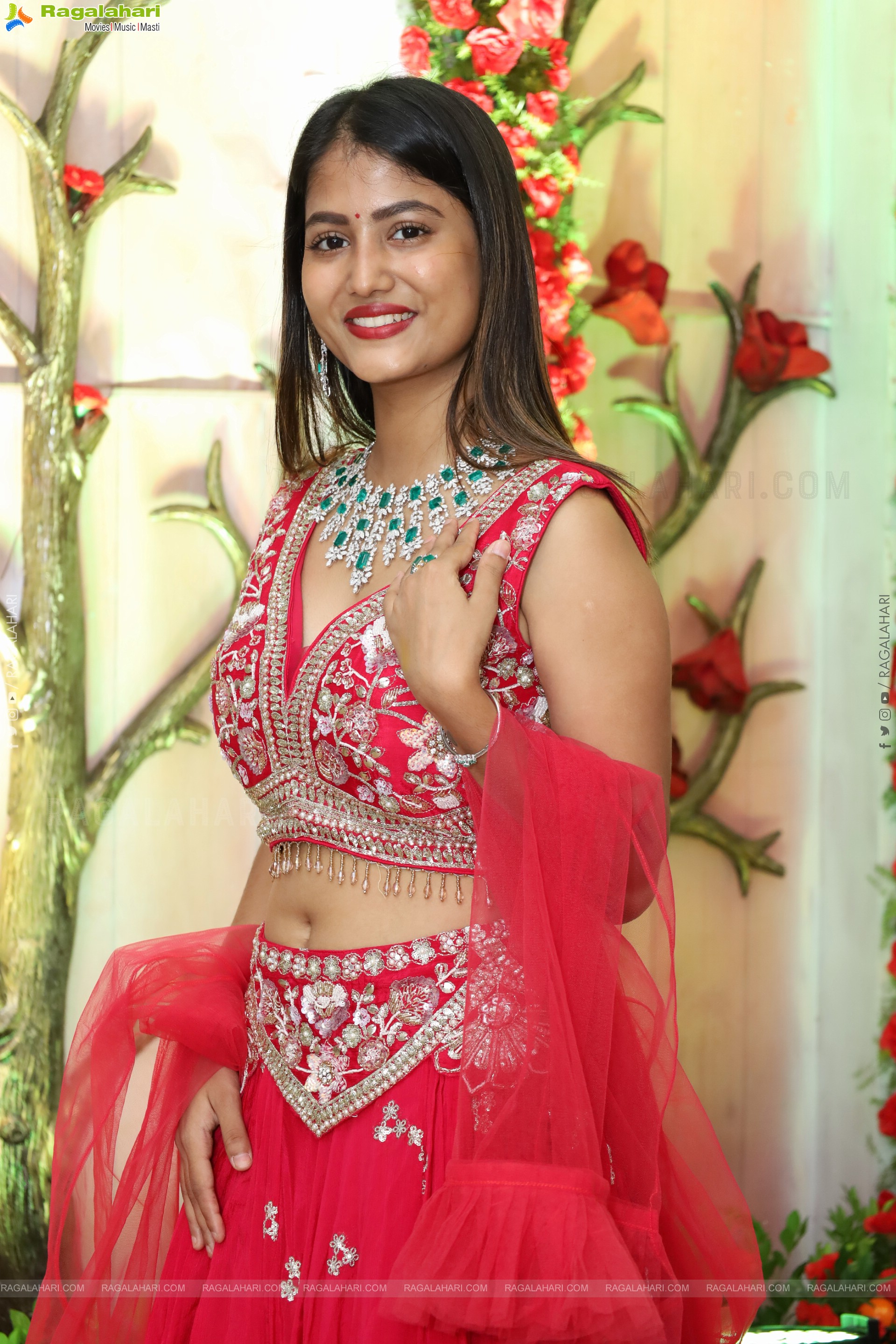 Srivani Naidu stills in Designer Lehenga Choli, HD Gallery