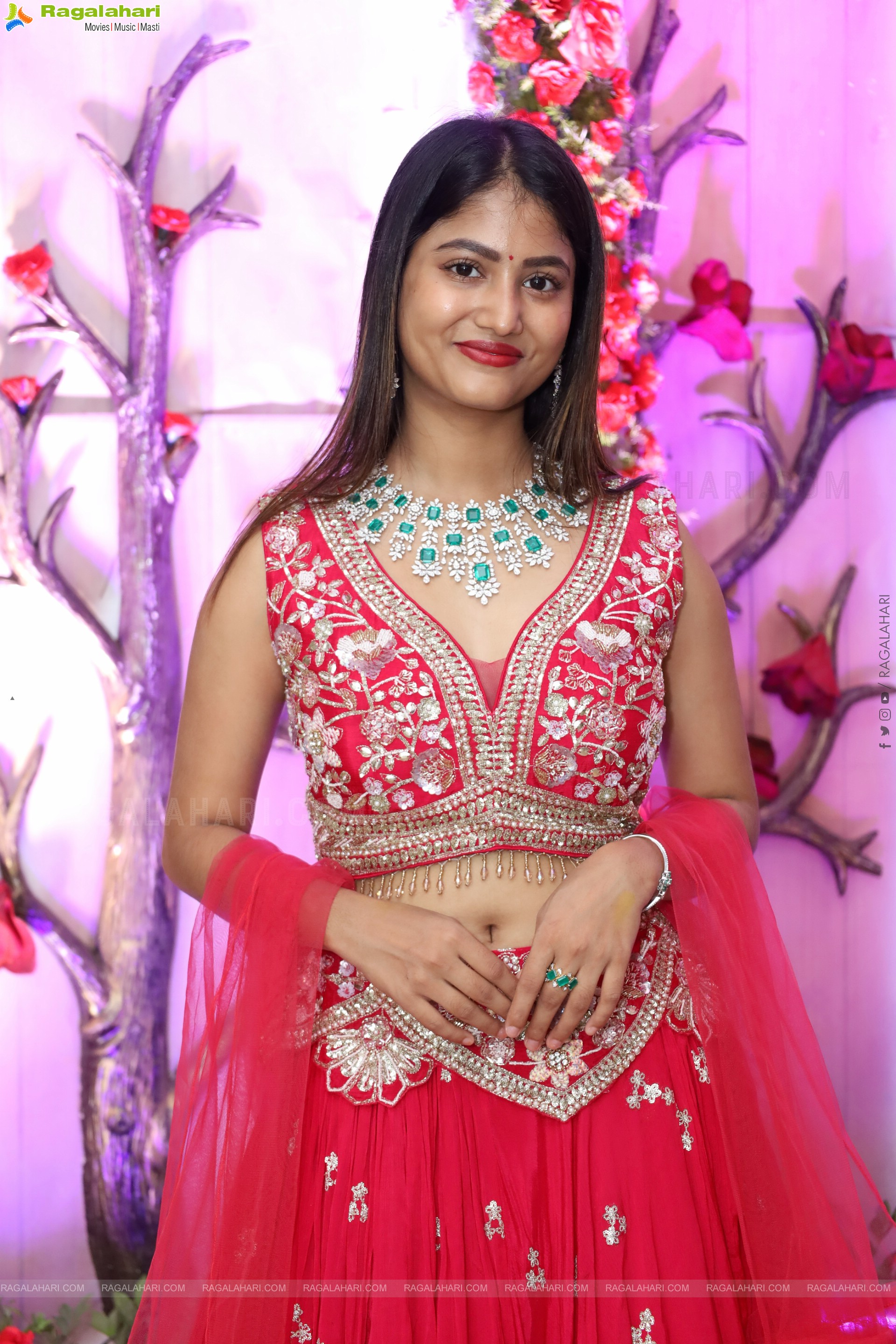 Srivani Naidu stills in Designer Lehenga Choli, HD Gallery