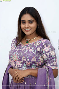 Bindhu Krishna stills in Purple Colour Lehenga Choli