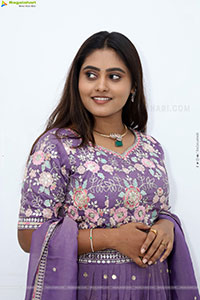 Bindhu Krishna stills in Purple Colour Lehenga Choli