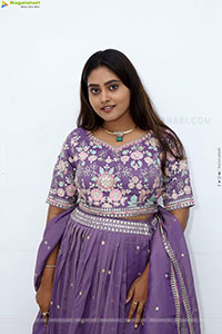 Bindhu Krishna stills in Purple Colour Lehenga Choli