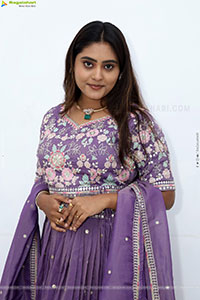 Bindhu Krishna stills in Purple Colour Lehenga Choli