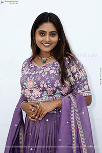 Bindhu Krishna stills in Purple Colour Lehenga Choli