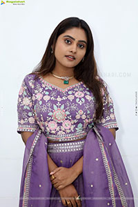 Bindhu Krishna stills in Purple Colour Lehenga Choli