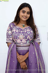Bindhu Krishna stills in Purple Colour Lehenga Choli