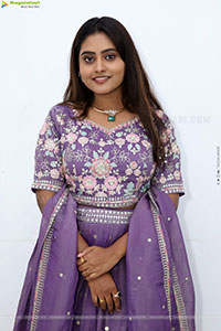 Bindhu Krishna stills in Purple Colour Lehenga Choli