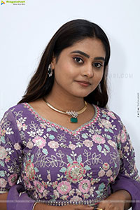 Bindhu Krishna stills in Purple Colour Lehenga Choli