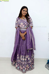 Bindhu Krishna stills in Purple Colour Lehenga Choli