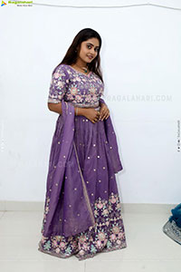 Bindhu Krishna stills in Purple Colour Lehenga Choli