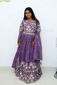 Bindhu Krishna stills in Purple Colour Lehenga Choli