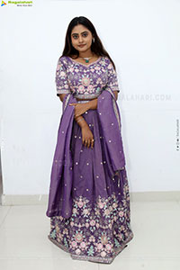 Bindhu Krishna stills in Purple Colour Lehenga Choli