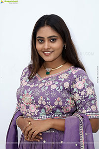 Bindhu Krishna stills in Purple Colour Lehenga Choli