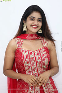 Sindhu Dunna in Red Designer Dress, HD Gallery