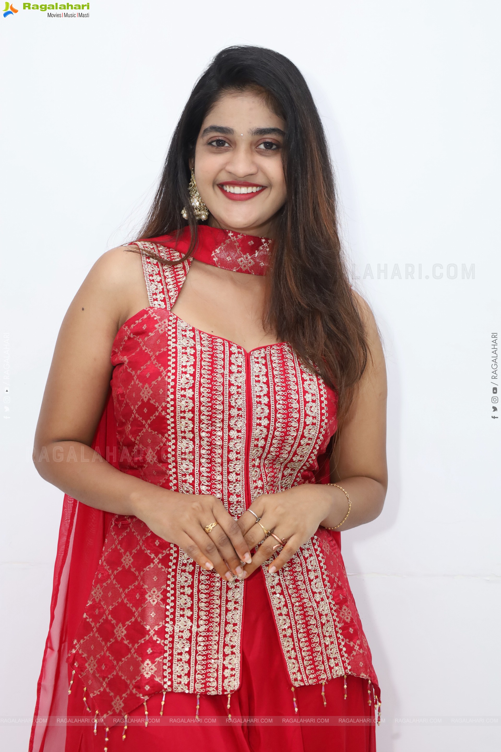 Sindhu Dunna in Red Designer Dress, HD Gallery