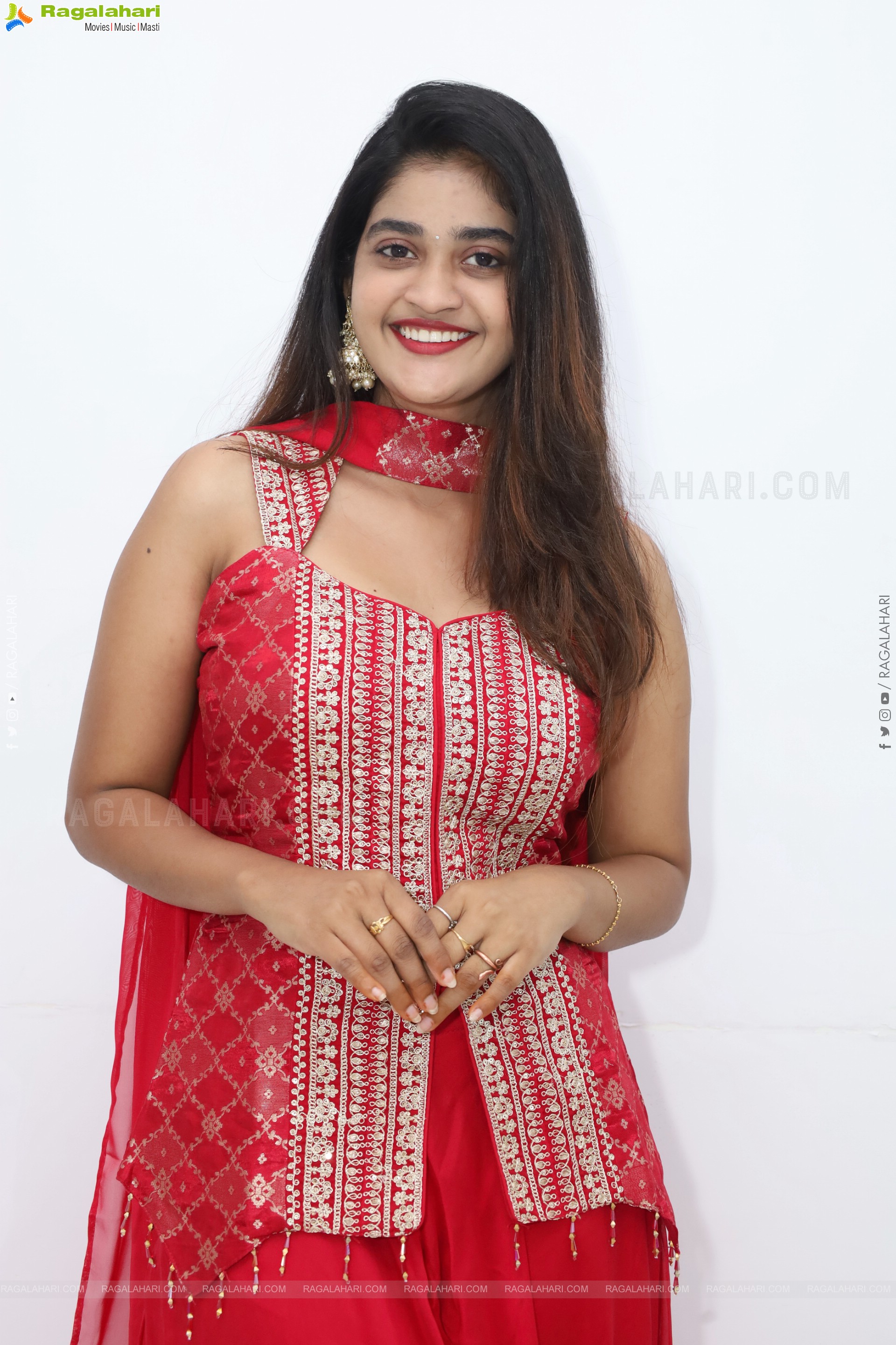 Sindhu Dunna in Red Designer Dress, HD Gallery