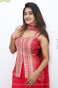 Sindhu Dunna in Red Designer Dress, HD Gallery