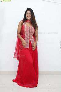 Sindhu Dunna in Red Designer Dress, HD Gallery