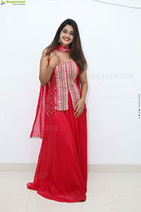 Sindhu Dunna in Red Designer Dress, HD Gallery