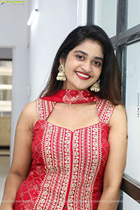Sindhu Dunna in Red Designer Dress, HD Gallery